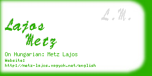 lajos metz business card